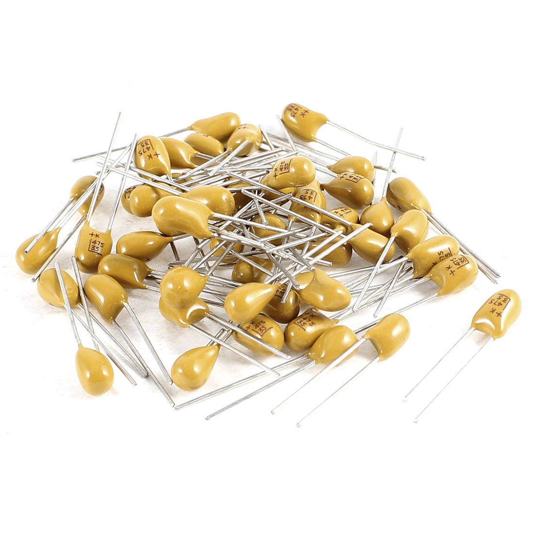 Sourcingmap 4.7uF 35V Condensateur tantale jaune 50 pcs
