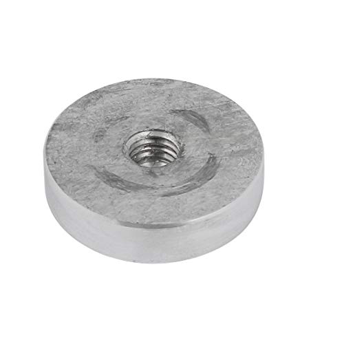 Sourcingmap disque aluminium M8 30mm argent lot 4 verre
