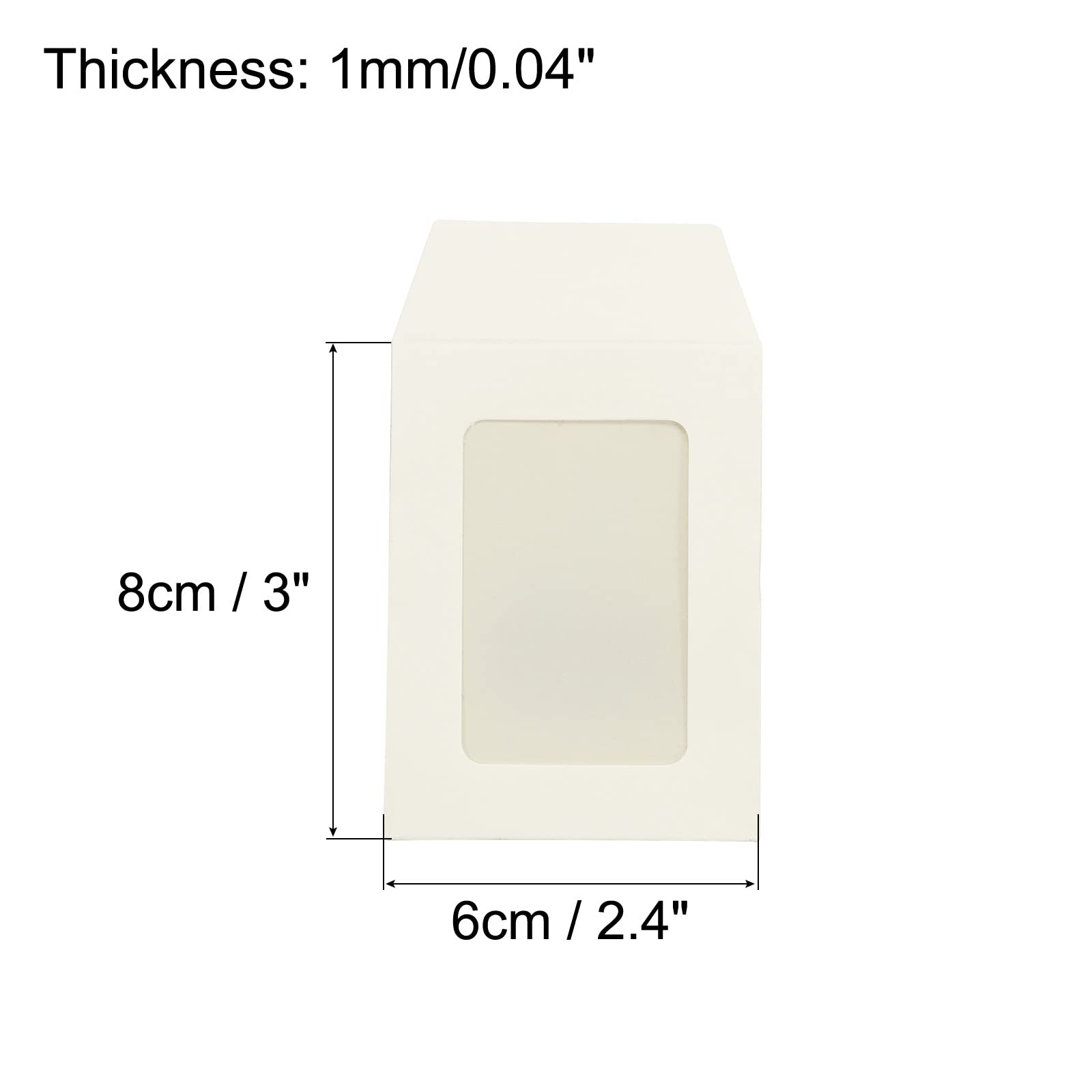 sourcingmap 3 pouces enveloppe à fenêtre blanche lot 10 simple face