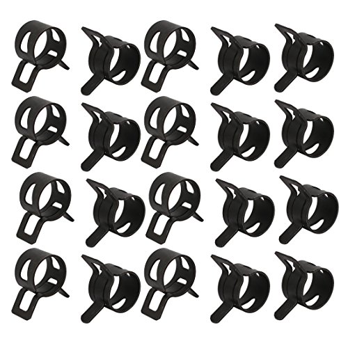Sourcingmap collier serrage ressort 13mm noir lot 20 acier
