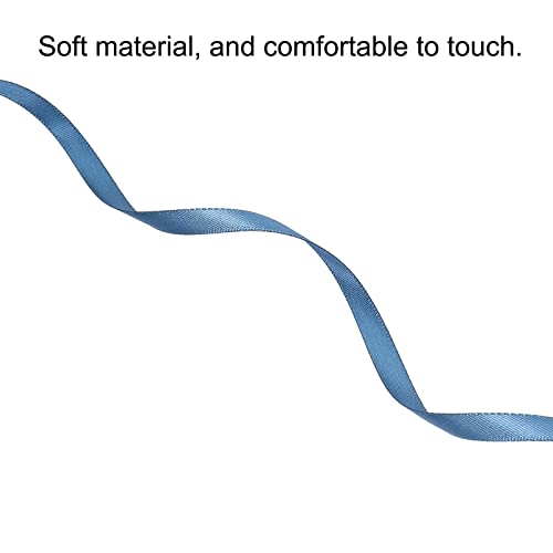 sourcing map ruban satin bleu fumé 7mmx91,4m rouleau double face
