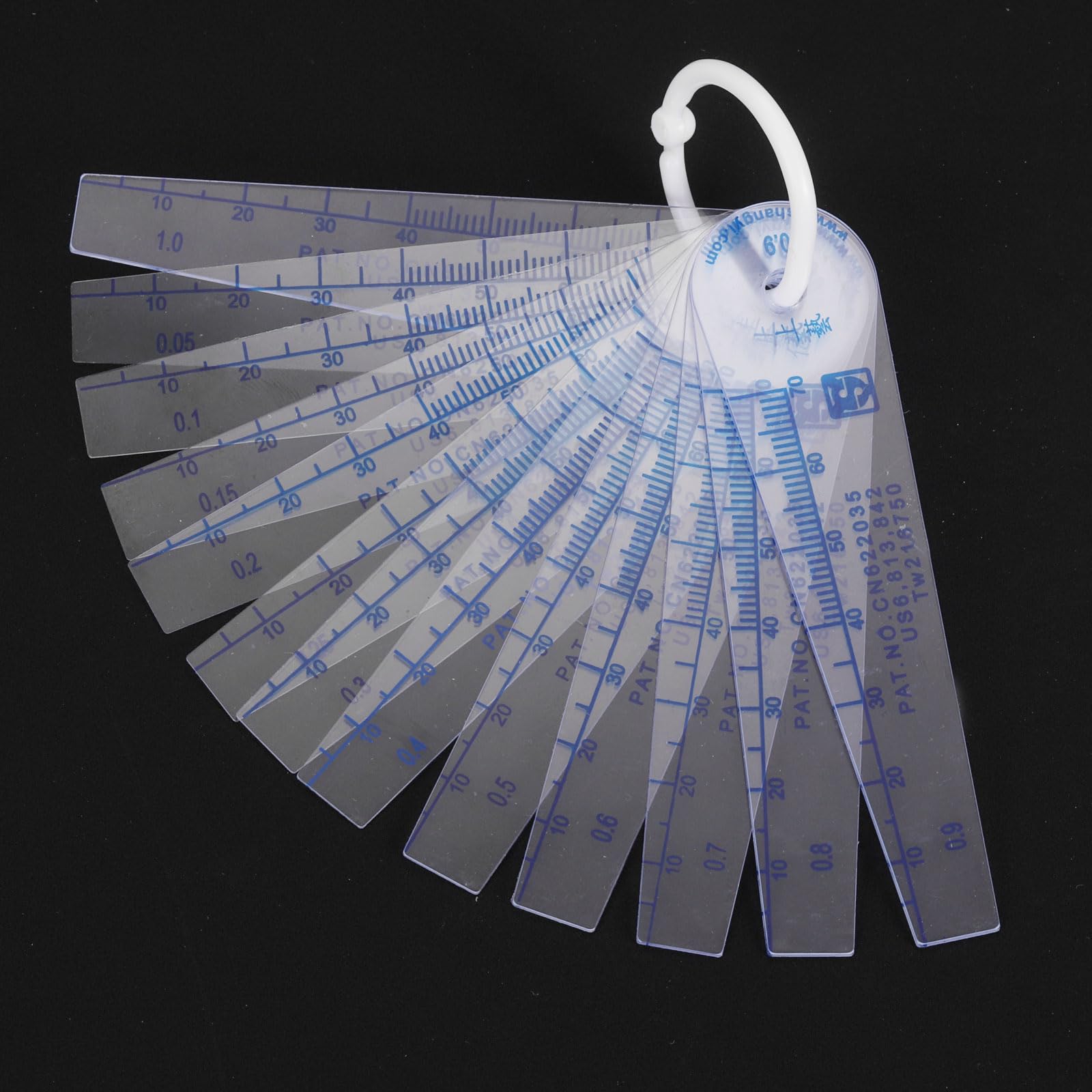SOURCINGMAP jauge d’épaisseur plastique 13 lames 0,05-1 mm