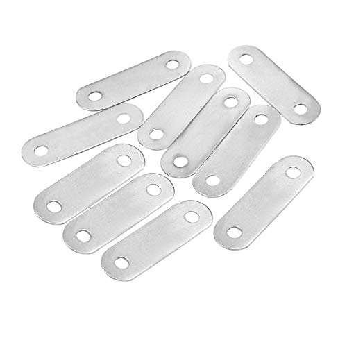 Sourcing Map Plaque fixation plate 48mm inox 10pcs