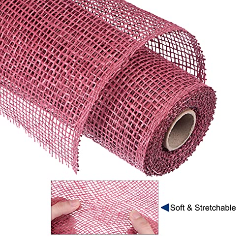 sourcing map Toile de jute PP bordeaux 25,4cm x 5 yards