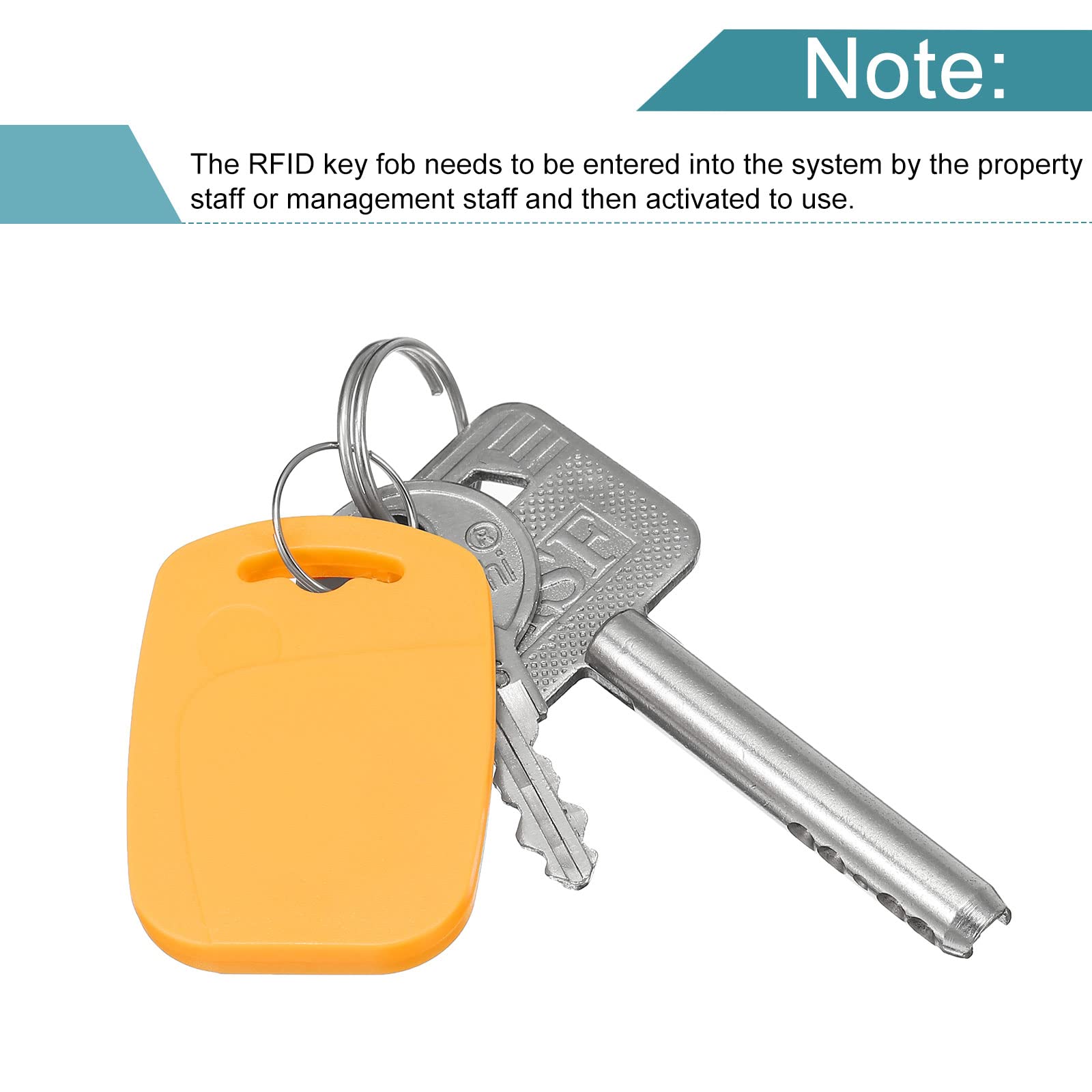 sourcing map M1 porte-cles RFID 13,56 MHz jaune x12 lecture seule