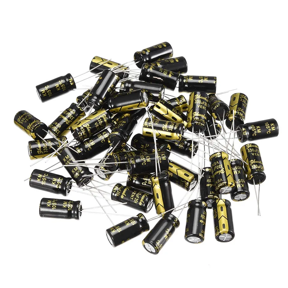 sourcing map 330uF 35V condensateur électrolytique alu lot 50
