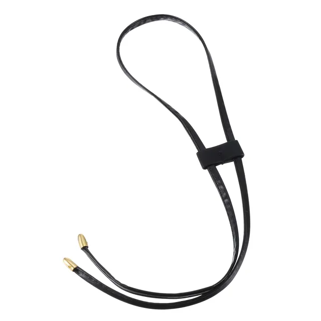 Sourcingmap Cordon Serrage Sac Cuir PU Noir 85,5cm