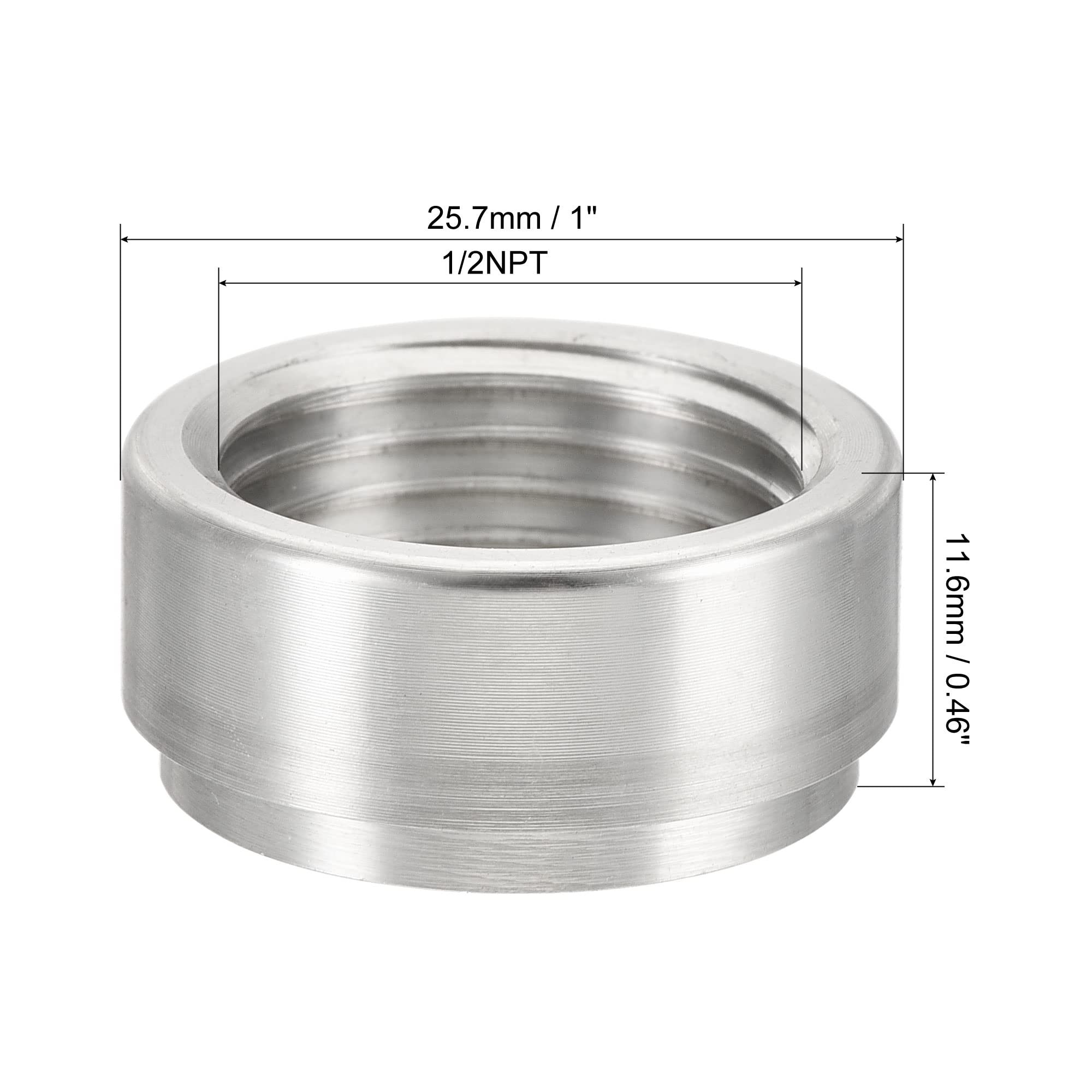 sourcing map bonde raccord 1/2 NPT femelle alu argenté tuyau