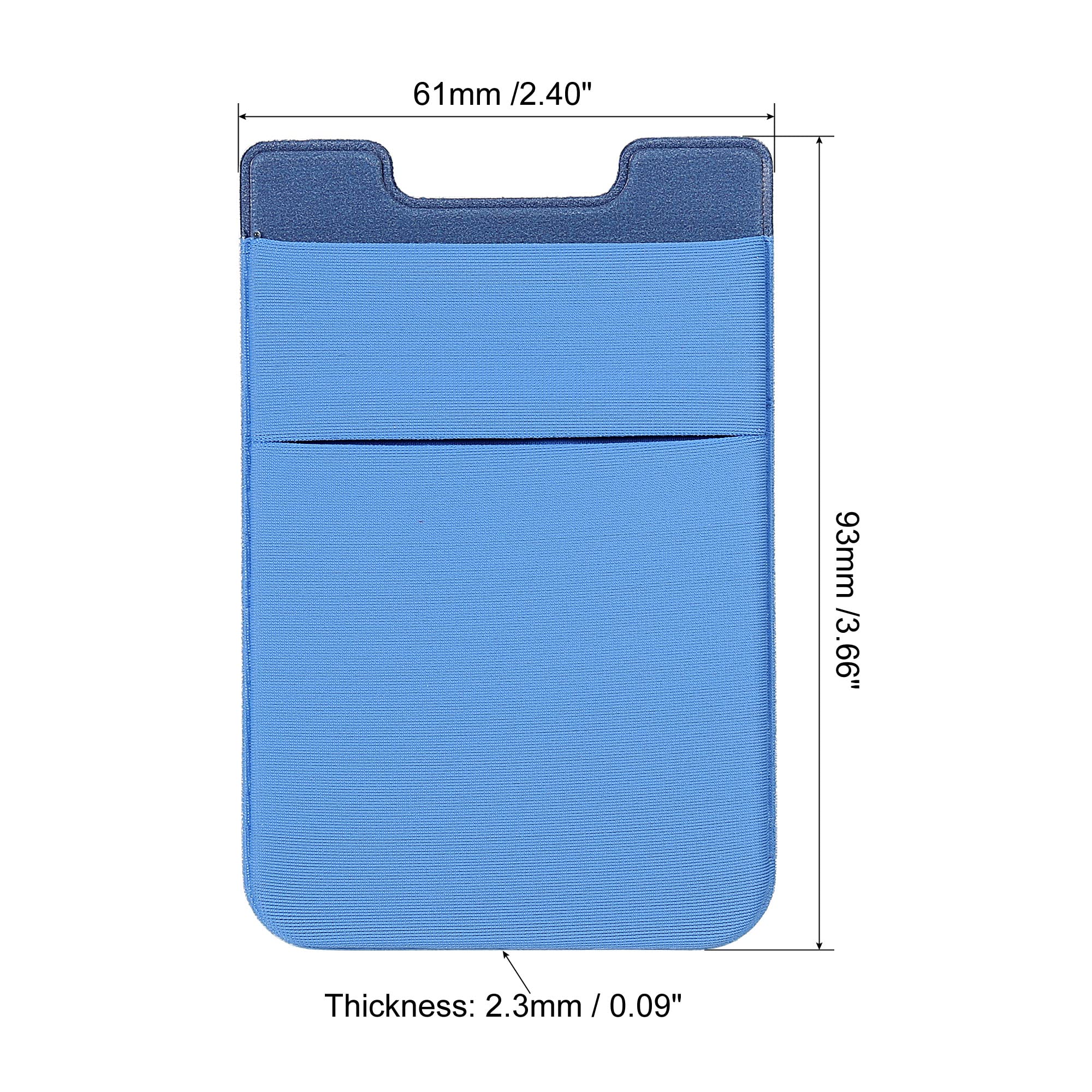 Sourcing Map Porte-Carte Téléphone Spandex 2 Pièces Bleu Foncé
