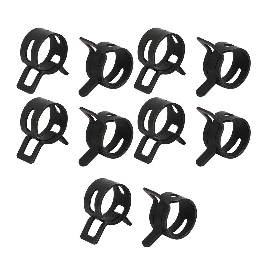 sourcingmap Collier Serrage Ressort Noir 12mm Lot 10
