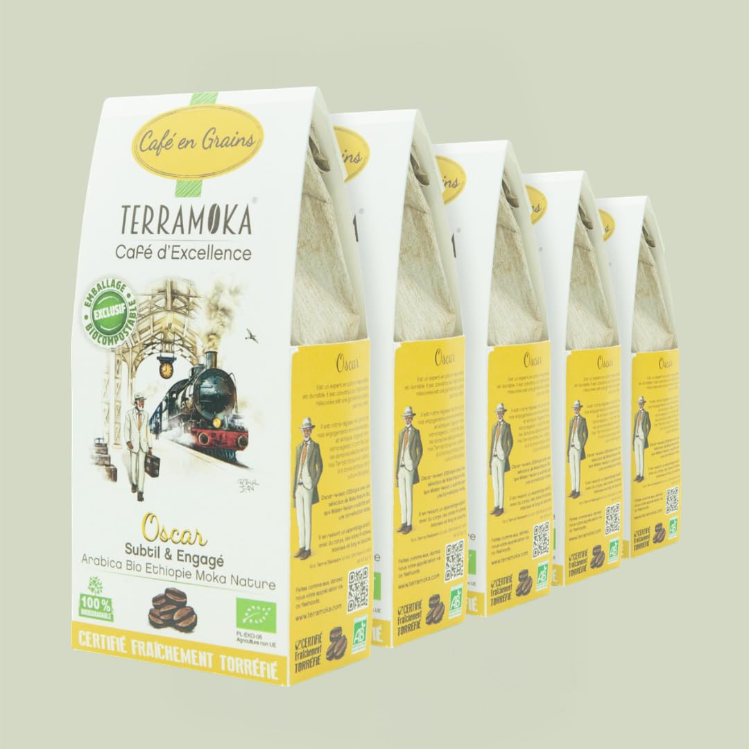 Terramoka Sir Oscar café en grains bio Ethiopie 1 kg fruité