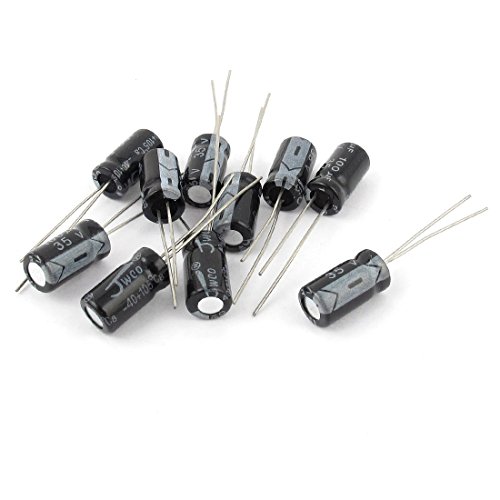 sourcing map Condensateur électrolytique 35V 100µF 10 pcs