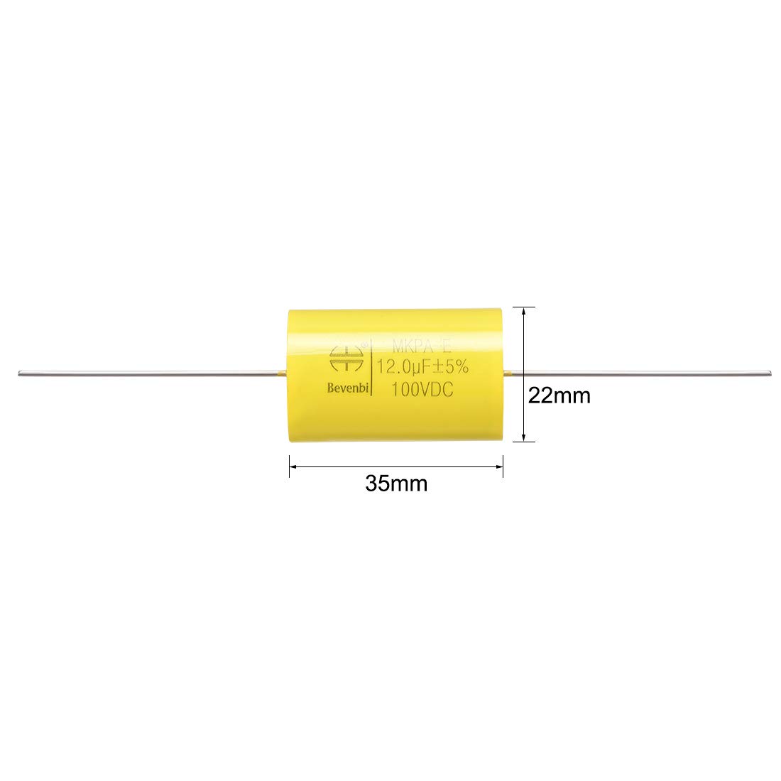 Sourcing Map condensateur film polyester 12uF axial lot 3