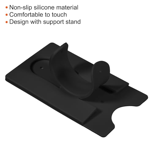 sourcing map Porte-carte adhésif téléphone silicone noir x3