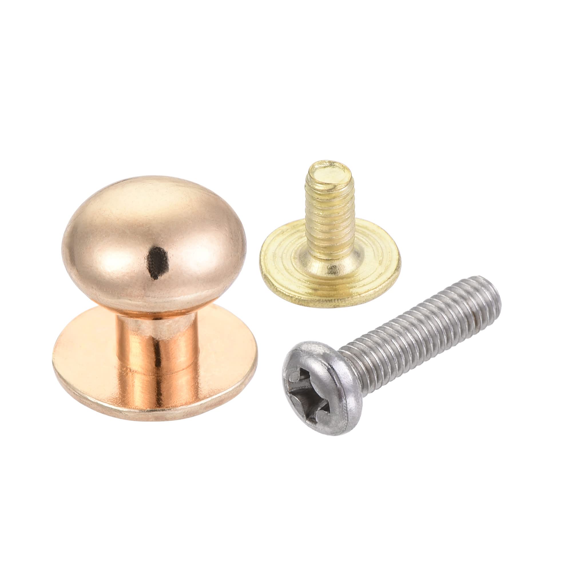 Sourcingmap 10mm bouton meuble rond or clair 20 pcs zinc