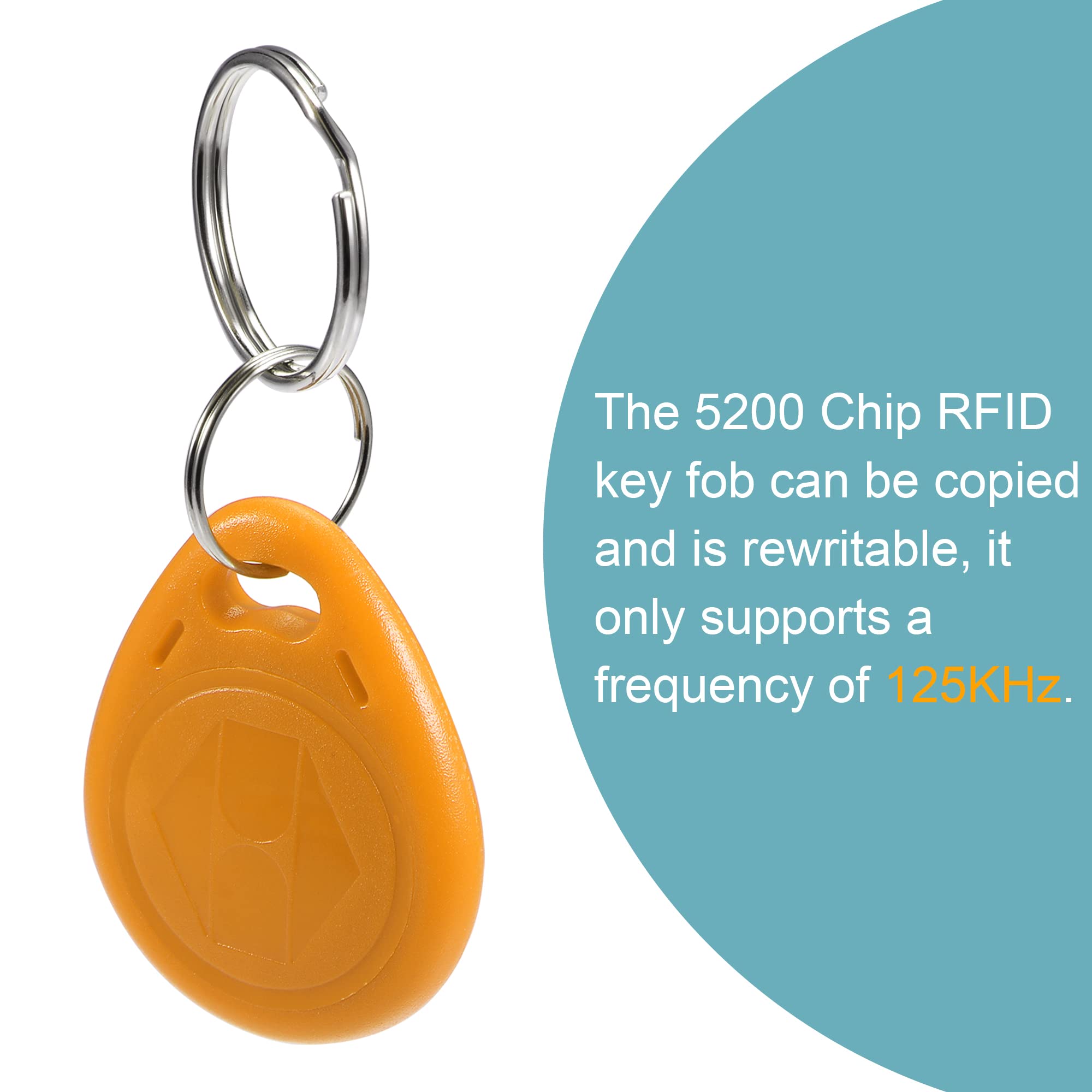 sourcingmap badge RFID 125KHz réinscriptible jaune lot de 15