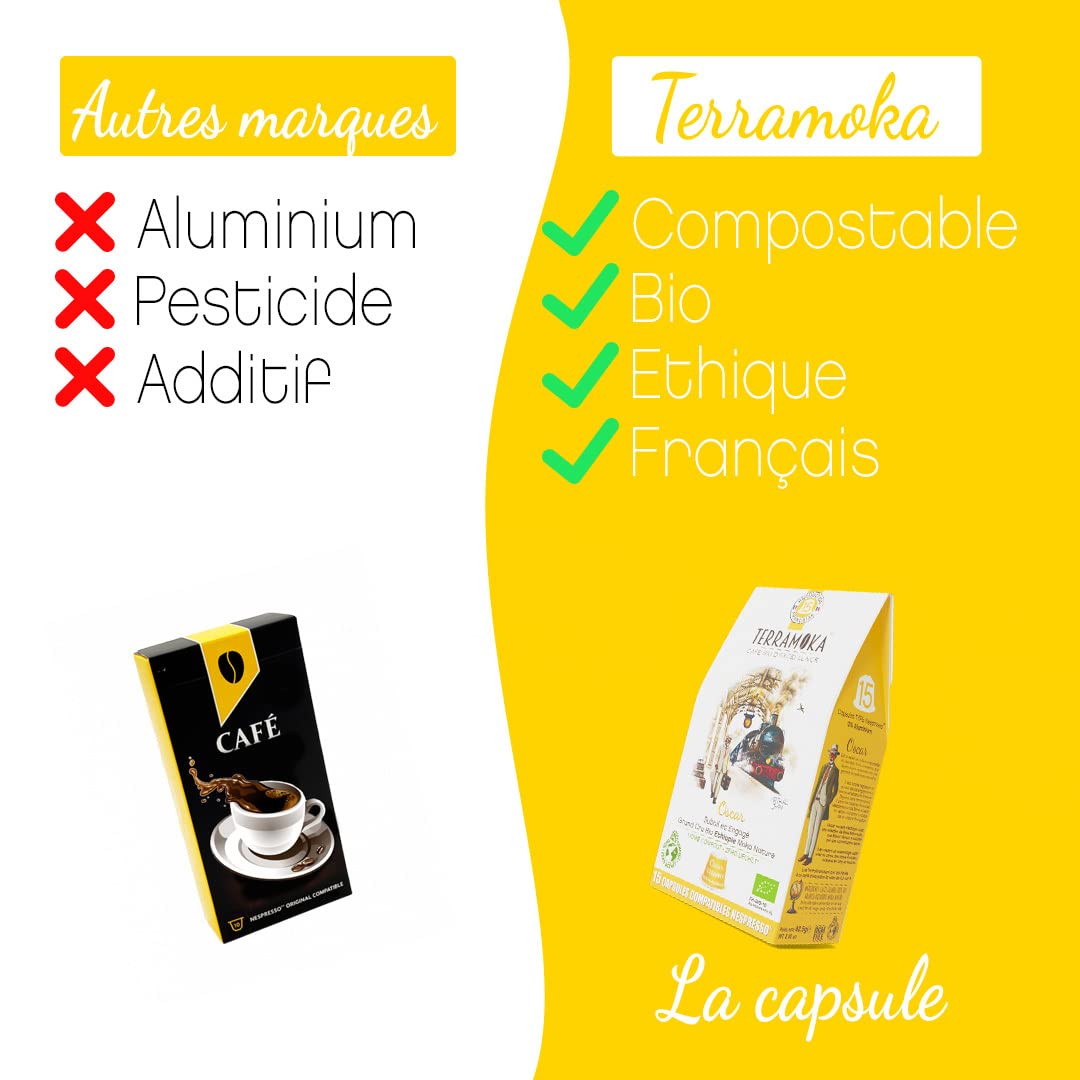 Terramoka Sir Oscar capsules café bio Ethiopie 300 fruité