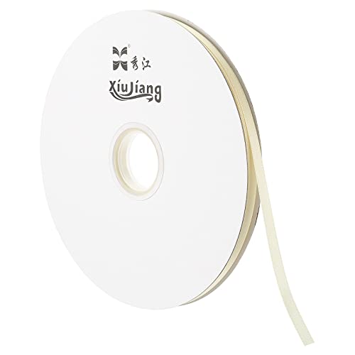 Sourcing Map ruban satin blanc bougie 7mm x 91,4m