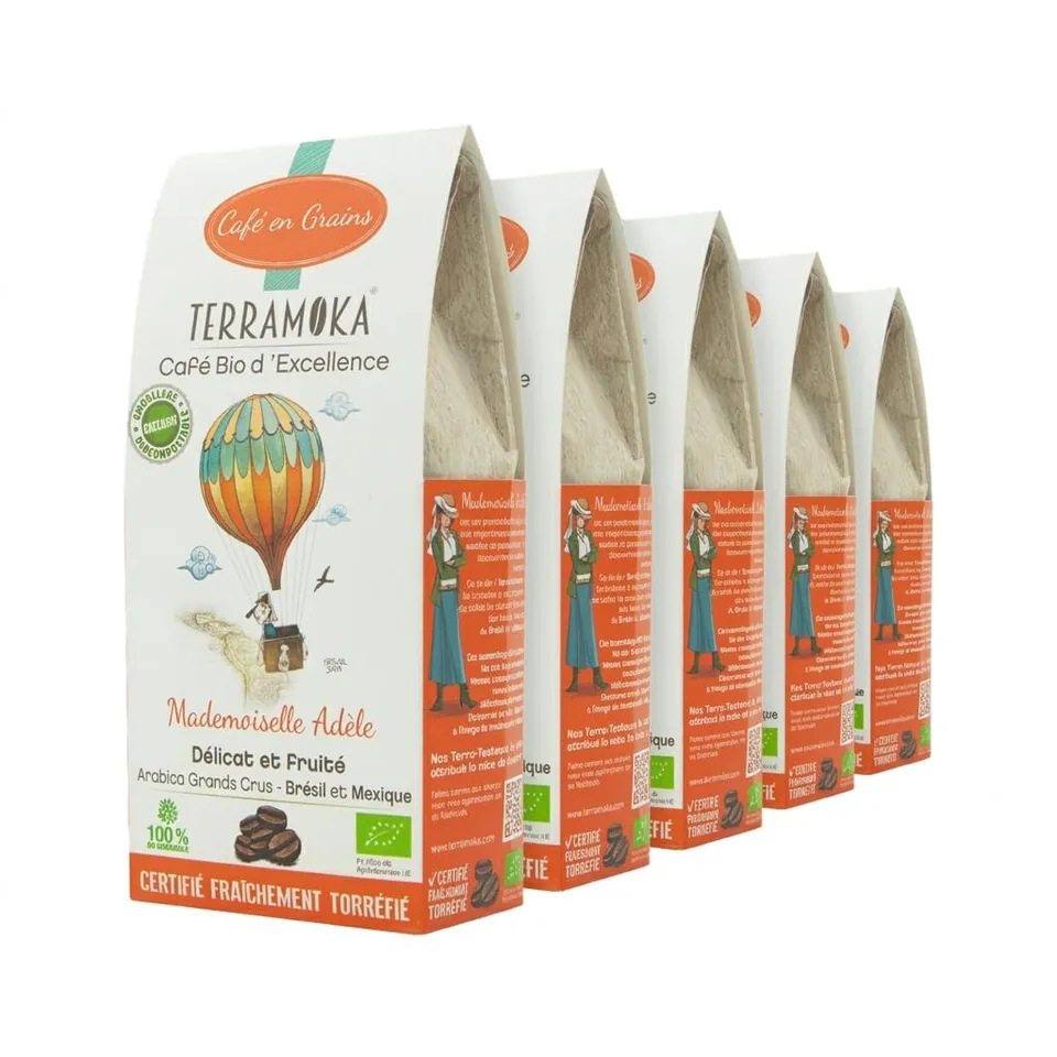 Terramoka Mademoiselle Adèle café grains bio 1 kg fruité