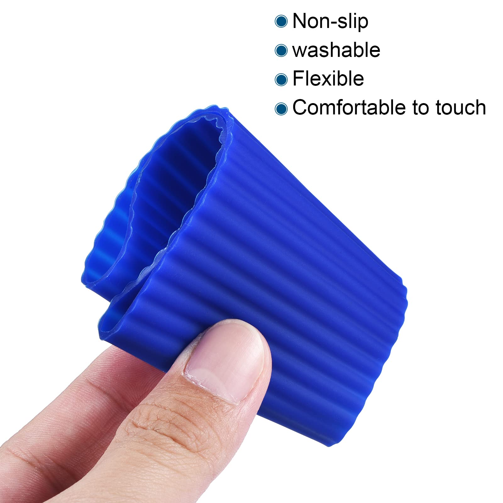 Sourcing Map Home & Garden manchon tasse silicone bleu lot 2