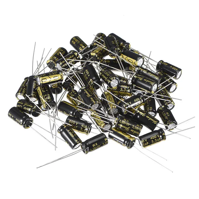 sourcing map 3.3uF 400V condensateur électrolytique 50pc 6x12mm