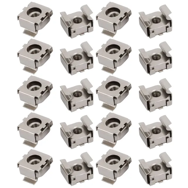 Sourcingmap Home M4 écrou cage acier nickelé rack lot 20