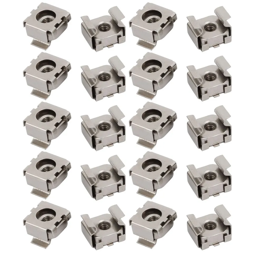 Sourcingmap Home M4 écrou cage acier nickelé rack lot 20