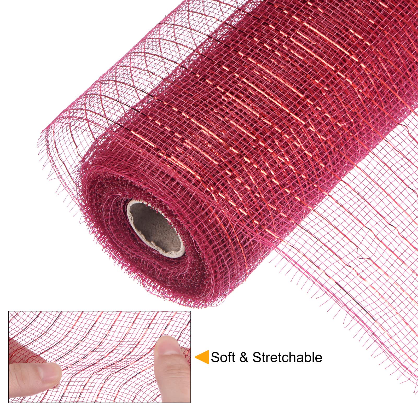 Sourcing Map Toile Jute Ruban Déco Bourgogne 26cm x 9m