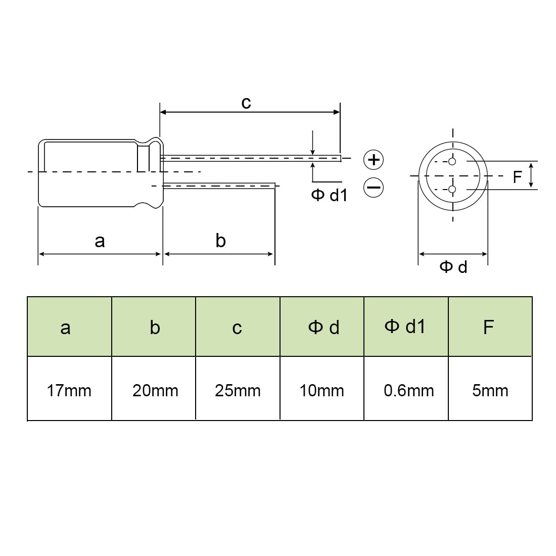 sourcing map 2200uF 10V condensateur électrolytique 10x17mm lot 20