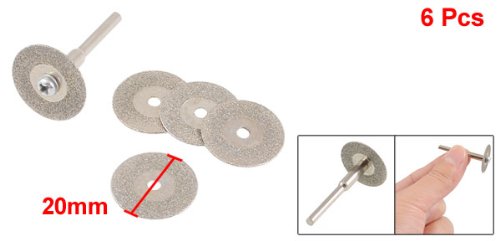 Sourcingmap 20 mm disques à tronçonner métal lot 6 + mandrin