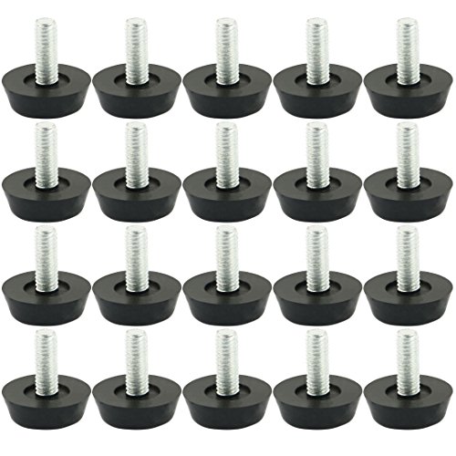Sourcing Map pied nivellement réglable M6 20 pcs base 22mm