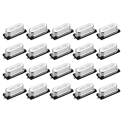sourcing map Oscillateur Quartz 6MHz 20Pcs CMS 49SMD
