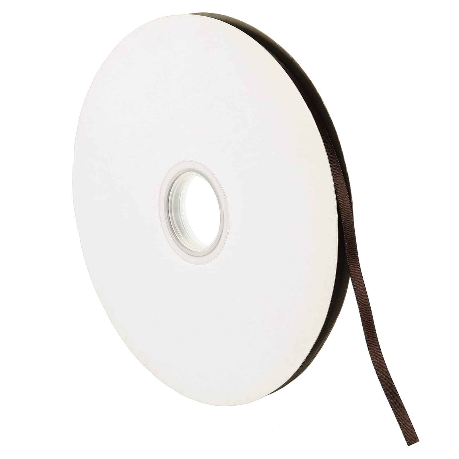 sourcing map ruban satin marron 7mmx91,4m rouleau double face
