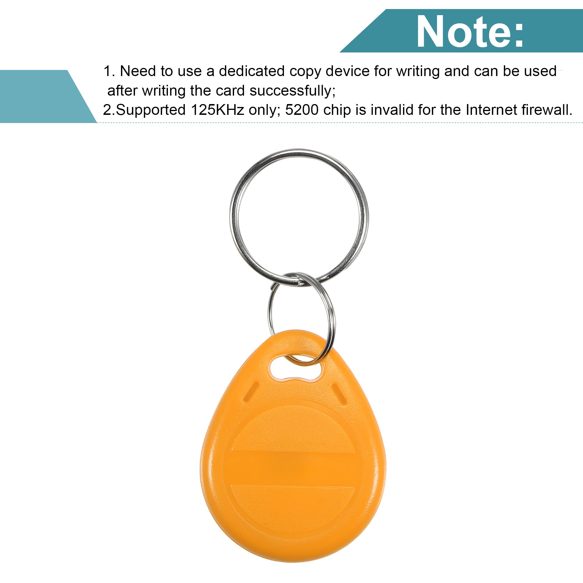 sourcingmap badge RFID 125KHz réinscriptible jaune lot de 15