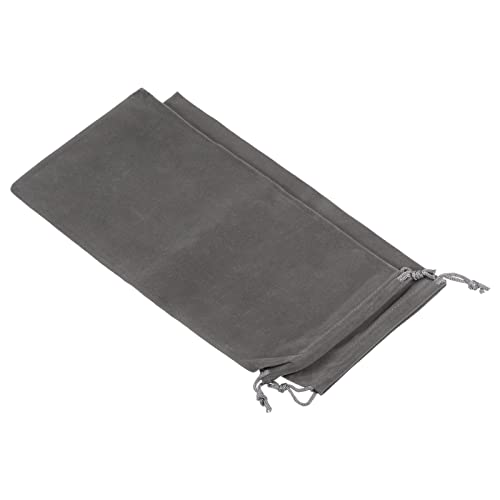 Sourcing Map Pochette Microfibre Cordon 2 pcs Gris 30x15 cm