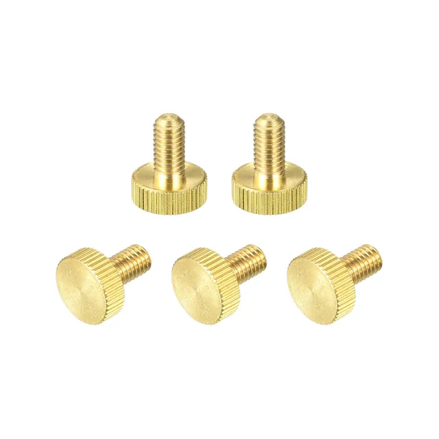 sourcing map M6x12mm vis moletée laiton lot de 5 sans outil