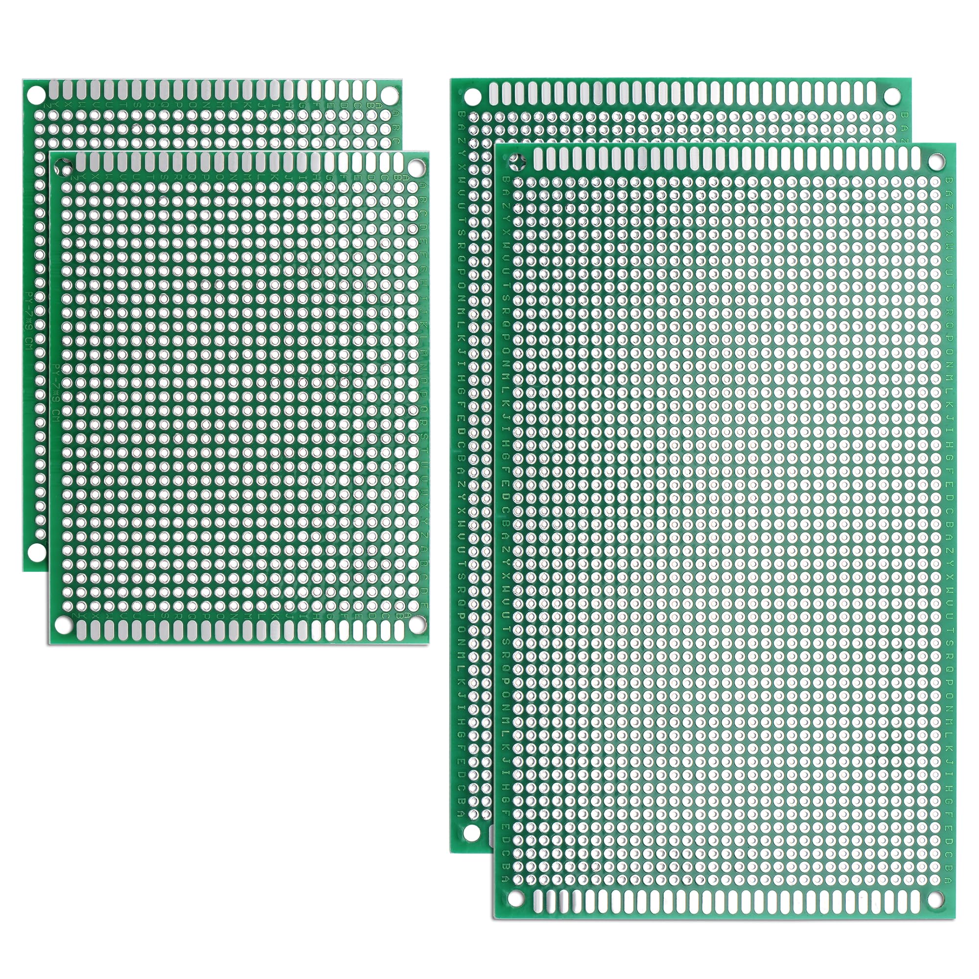 sourcingmap Kit PCB Double Face 7x9 9x15 Lot de 4 FR4