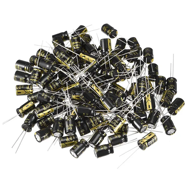 sourcing map 470uF 16V condensateur 100 pcs 8x12mm 105°C