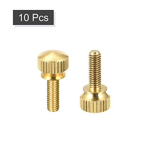 sourcing map M4x12mm vis moletée laiton lot 10