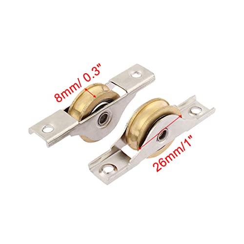 sourcingmap Industrial roulette porte coulissante 26 mm x4