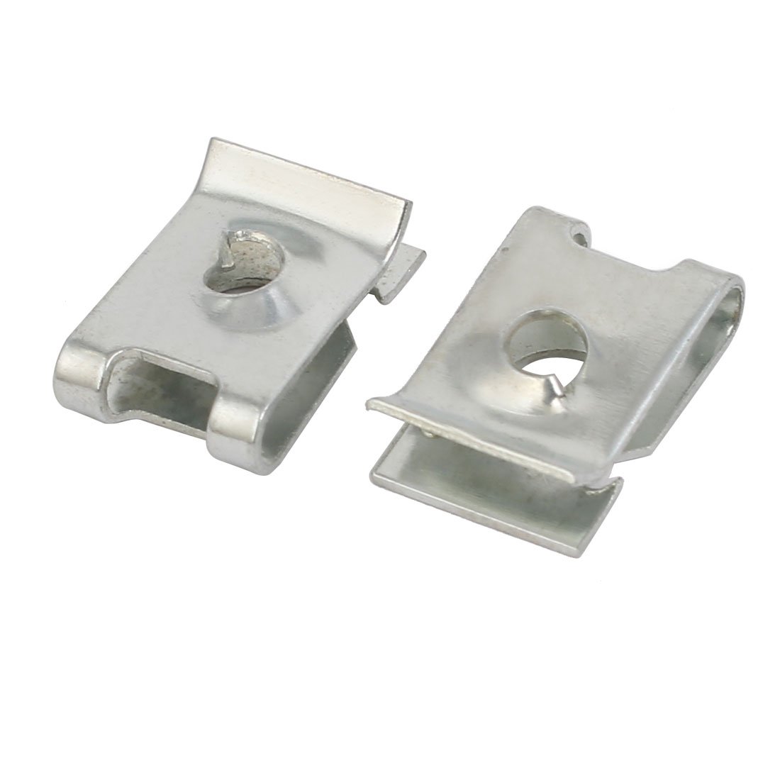sourcing map Écrou U M4 clips carénage auto 20pcs acier argent