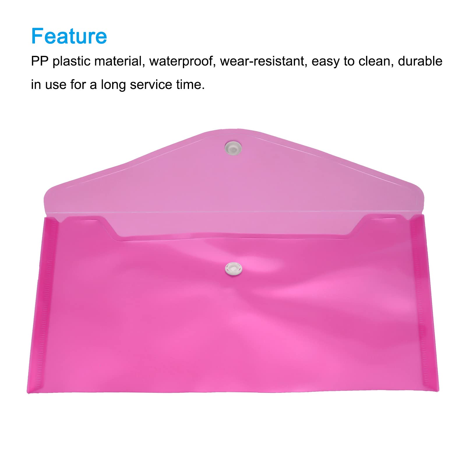 sourcing map chemise A4 rose lot 12 plastique PP