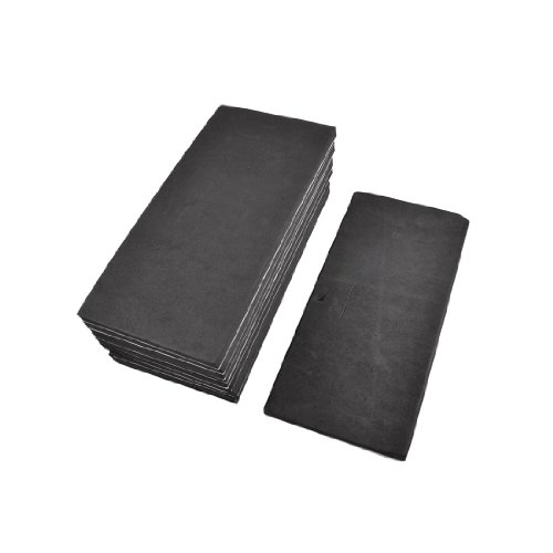 sourcingmap Patin Mousse Ponceuse Noir Rectangulaire Lot de 10