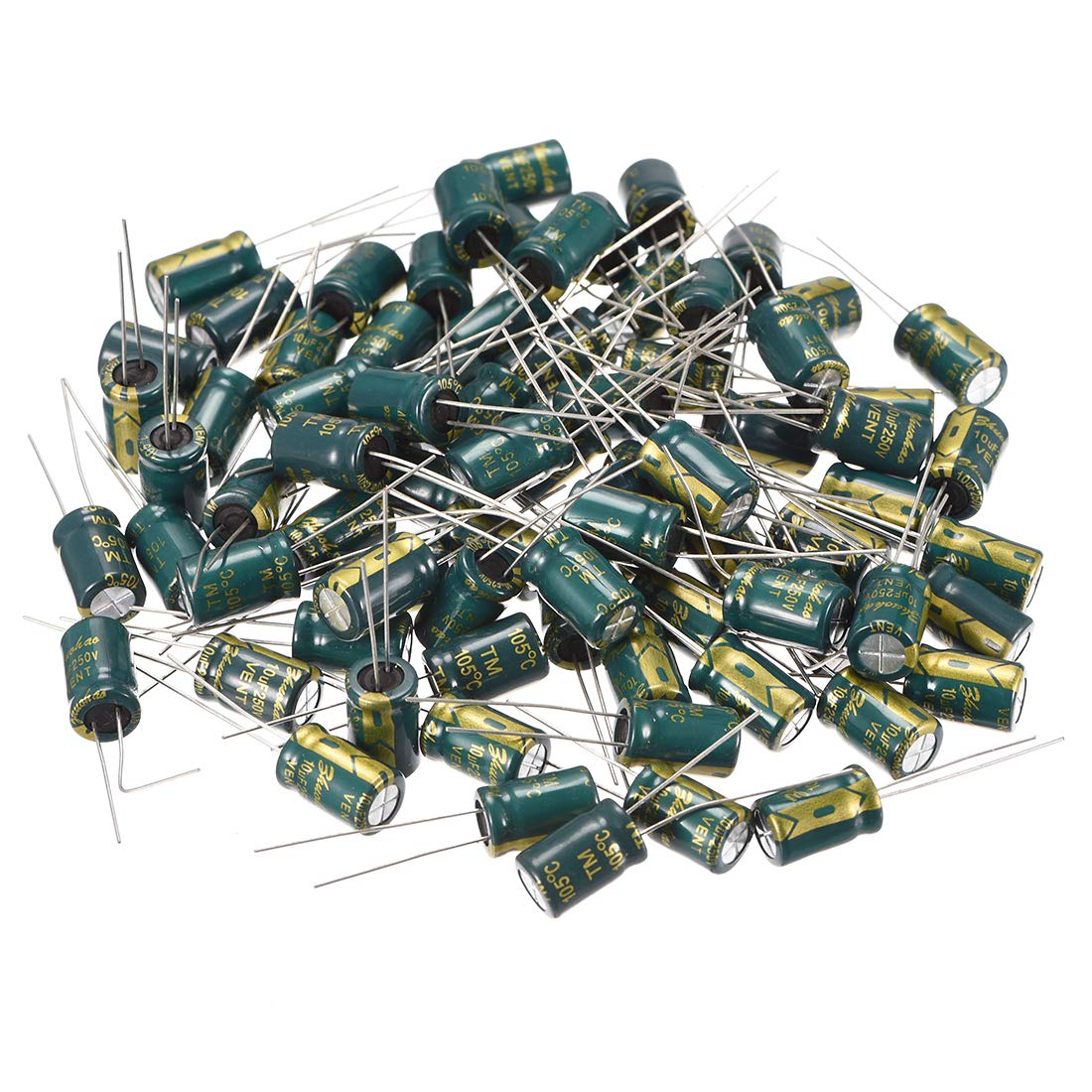 Sourcingmap 10uF 250V condensateur électrolytique 8x12mm lot 80