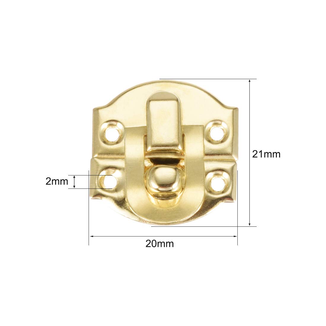 Sourcingmap loquet boîte doré 21 mm lot 20