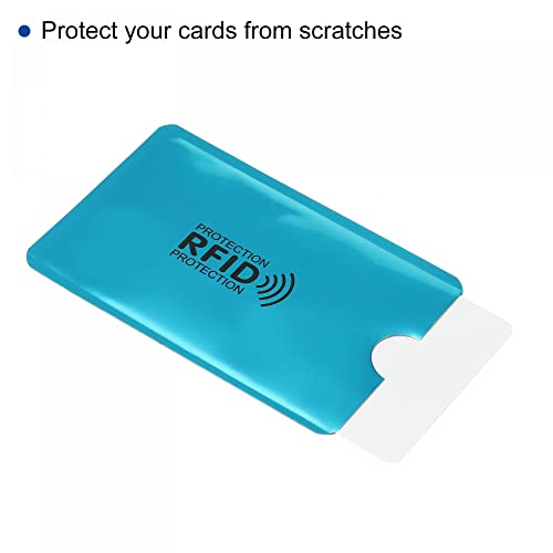 sourcing map Étui carte RFID bleu clair lot de 30
