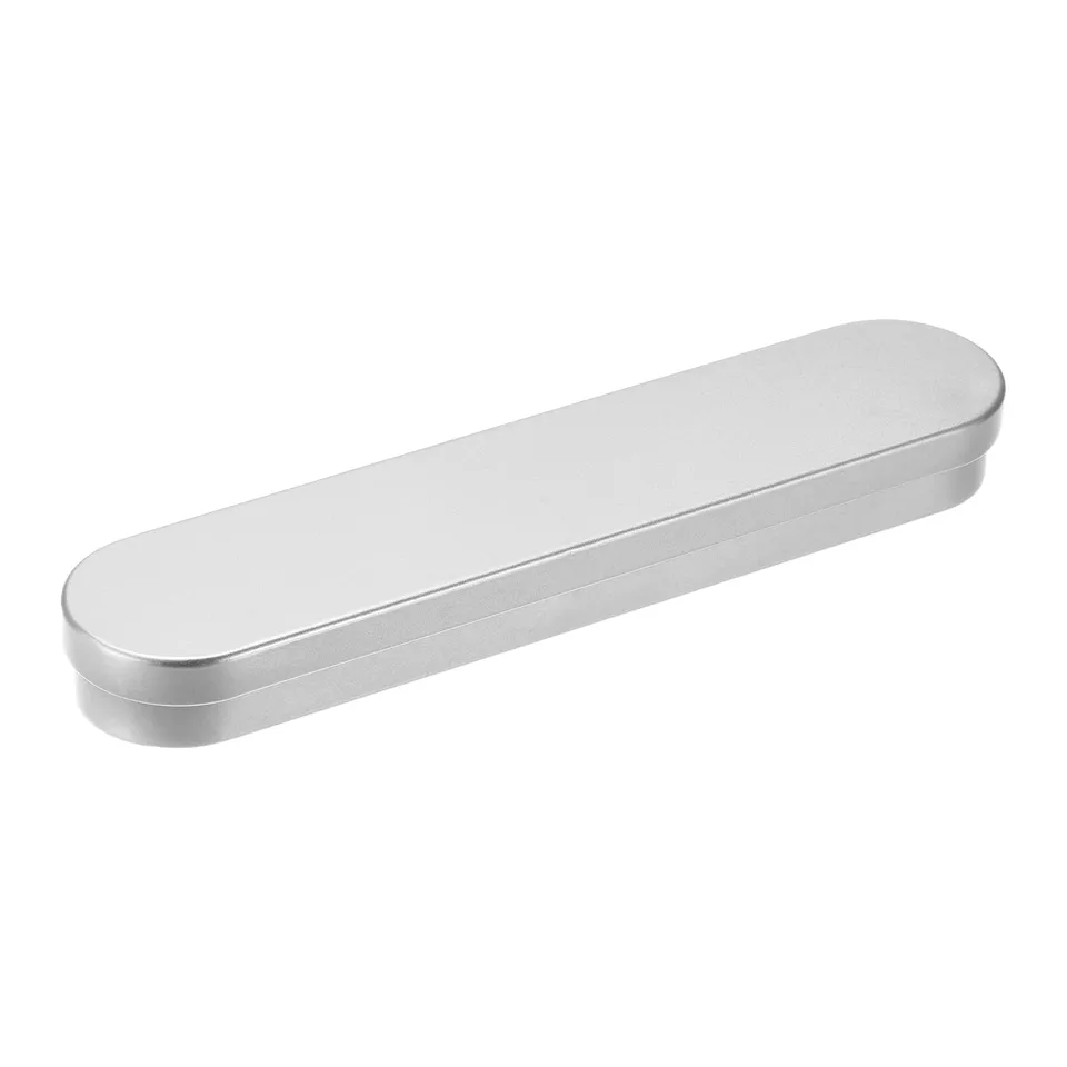 sourcingmap Home Boîte étain argenté 175mm couvercle lot de 2