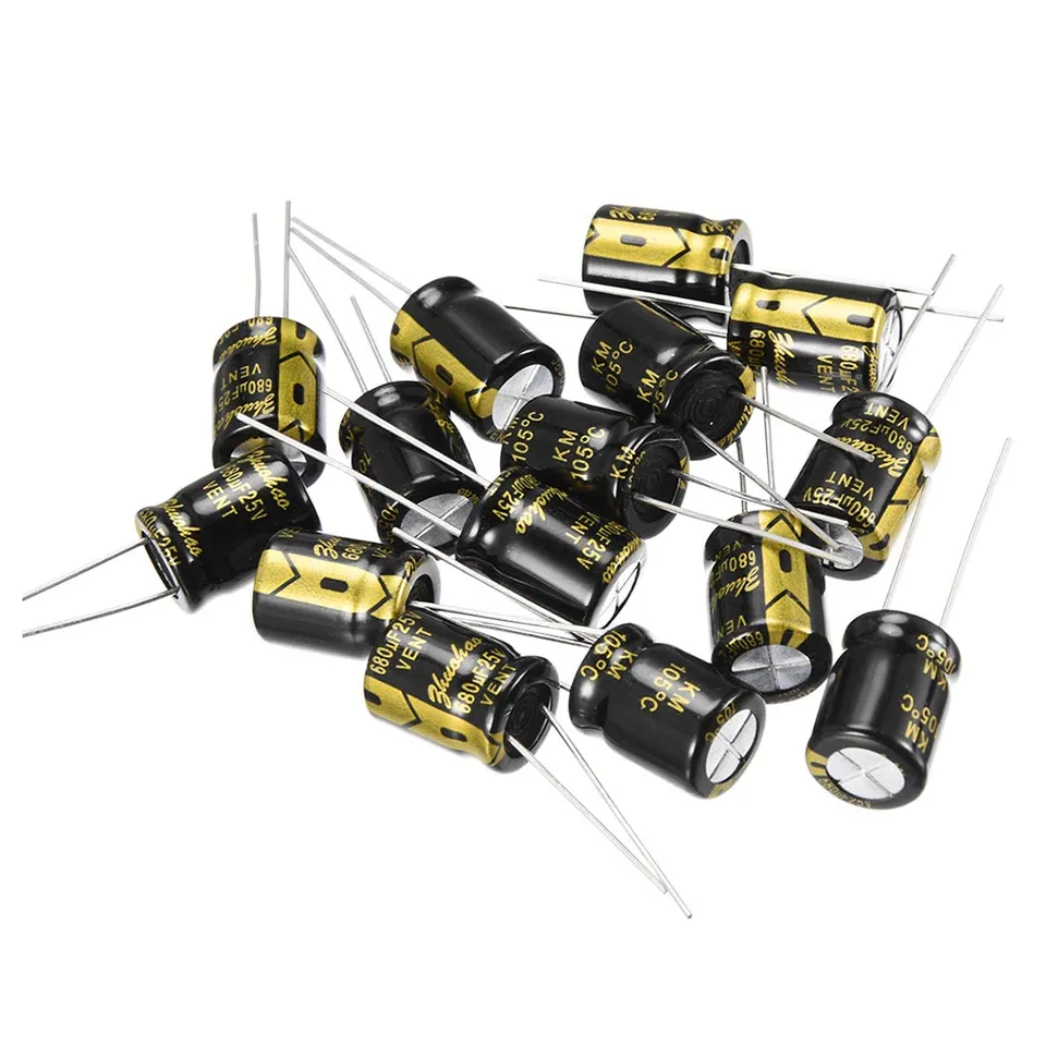 Sourcing Map Condensateur alu 680uF 25V 10x13mm lot 15