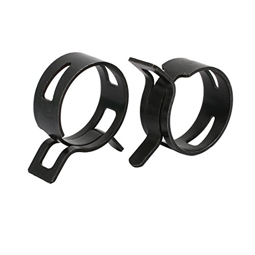 sourcing map Industrial collier ressort 25mm noir lot 20
