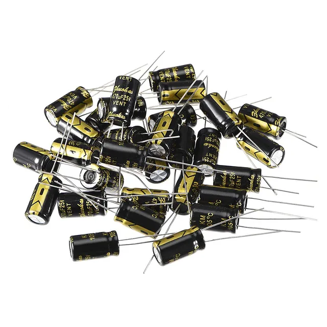 sourcing map 470uF 25V condensateur électrolytique 25pcs 8x14mm